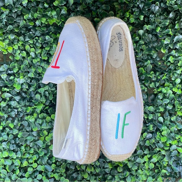 TGIF Soludos x Ash Kahn Platform Smoking Slipper in White - Picture 4 of 7